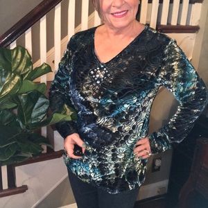 Christopher & Banks velvet V-neck top